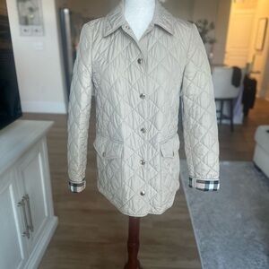 Burberry Beige Quilted Puffer Jacket